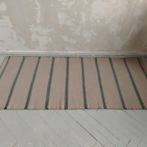 Домотканая дорожка 70х165 см из джута и хлопка.