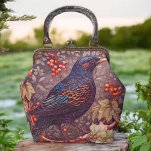 Сумка ручной работы с фермуаром Время-Осень