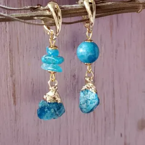 Серьги с апатитом