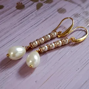 Серьги с жемчугом (имитация)