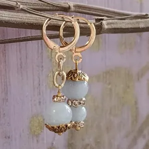 Серьги с аквамарином