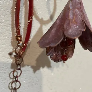 Кулон на шею «Колокольчик любви» ручной работы в технике гальванопластика