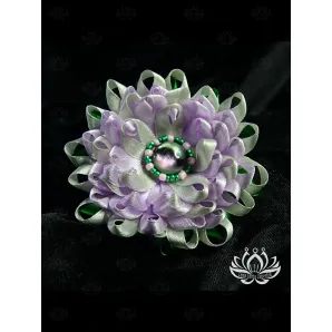 Шпилька для волос ручной работы "Астра" сиреневый. Единственный экземпляр. Цветы Канзаши на волосы Ваши.