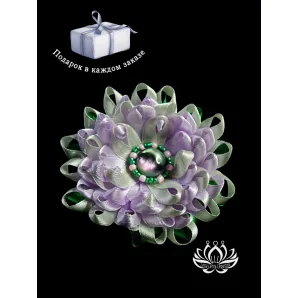 Шпилька для волос ручной работы "Астра" сиреневый. Единственный экземпляр. Цветы Канзаши на волосы Ваши.