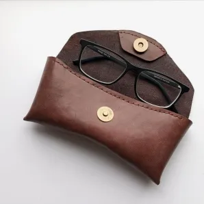Чехол для очков из натуральной кожи, ручная работа