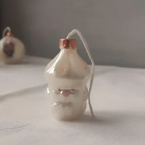 Свеча новогодняя игрушка Дед мороз мини ручной работы