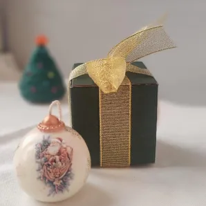 Свеча новогодняя игрушка Ёлочный шар ручной работы