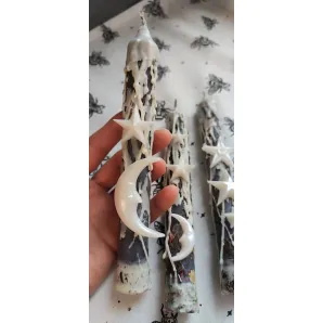 Набор лунных свечей для релакса и медитаций Луна. 2 шт