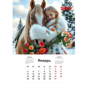 КАЛЕНДАРЬ ГОД КРАСНОЙ ЛОШАДИ 26Г ПЕРЕКИДНОЙ Календарь Год красной лошади 26г перекидной