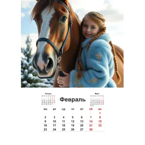 Календарь Год красной лошади 26г перекидной