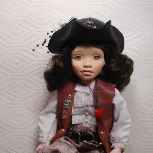 Пиратка - разбойница Лаура. Интерьерная кукла