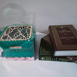 Шкатулка вязаная Мята