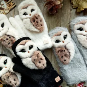 Варежки с совой