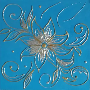 Картина с золотой и серебрянной поталью