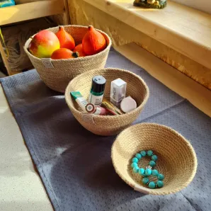 Набор корзин из джута 3 шт.