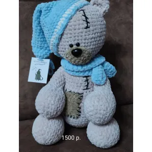 Мягкая игрушка мишка из гипоаллергенной пряжи плюшевый