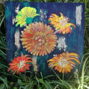 Картина "Осенние цветы"