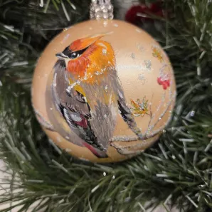 Шар новогодний "Свиристели"