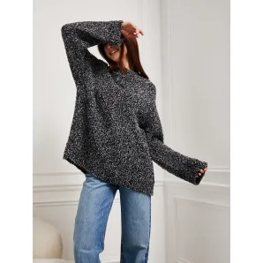 Свитер серый букле