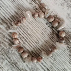 Браслет из майфанита с лунным камнем