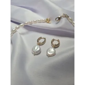 Комплект украшений из натурального жемчуга