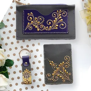 Подарочный набор аксессуаров из натуральной кожи