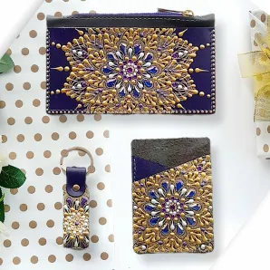 Подарочный набор аксессуаров из натуральной кожи