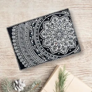 Обложка для паспорта из натуральной кожи "Зимние сумерки"