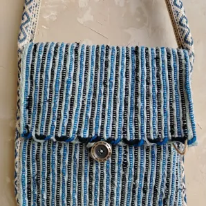 Домотканая сумка из умягченного льна. Ручная работа.