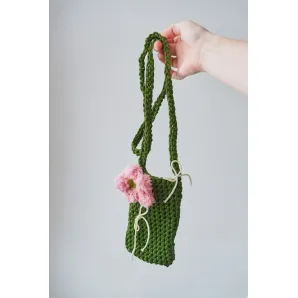 Сумка для телефона вязанная