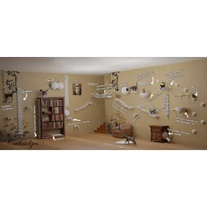 Игровой комплекс для кошек на стену