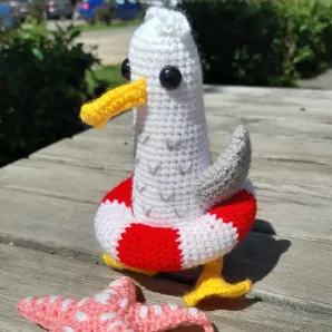 Морская чайка амигуруми