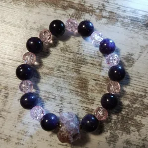 Браслет из чароита и кварцев