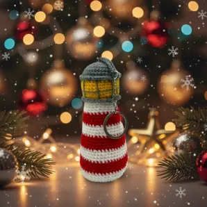 Брелок Маяк вязаный крючком