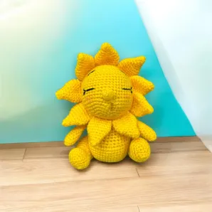 Вязаная игрушка Подсолнух