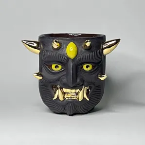 Кружка ручной работы ONI желтая