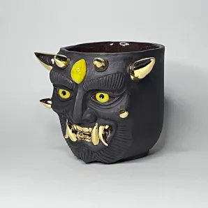 Кружка ручной работы ONI желтая