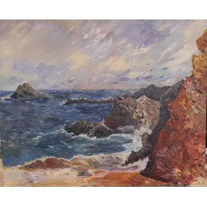 Картина маслом, мастихином, живопись "IMPRESSIO Поля Гогена, усиленное мастихином"