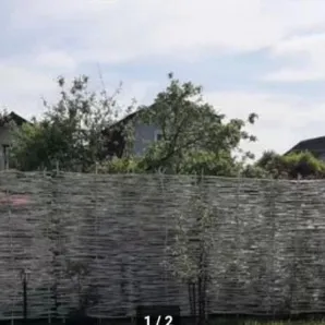 Плетеный заборчик из лозы ивы "Тын"