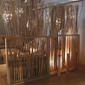 Ширма-панно декоративная, комнатная из ивы "Эко"