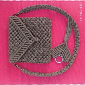 Сумка-клатч в технике макраме