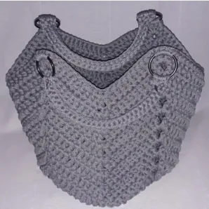 Сумка-шоппер серая из шнура