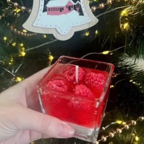 Десертная свеча с малиной