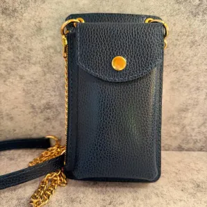 Сумка под телефон из натуральной кожи