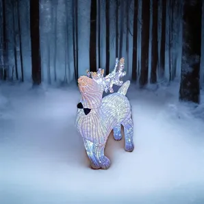 Олень светящийся из ротанга ручной работы