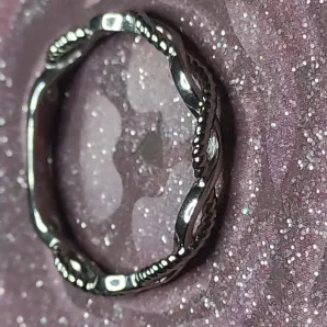 Серебряное родированное кольцо