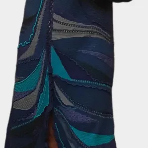 Вязаное платье "Глубокое синее море"