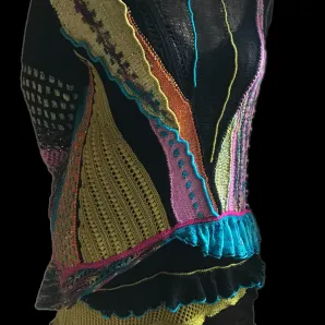 Винтажное платье ручной вязки КОЛОМБИНА