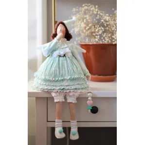 Игрушка текстильная интерьерная ручной работы Тильда Ангел в пышном платье