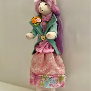 Мягкая игрушка Единорожка розовая
